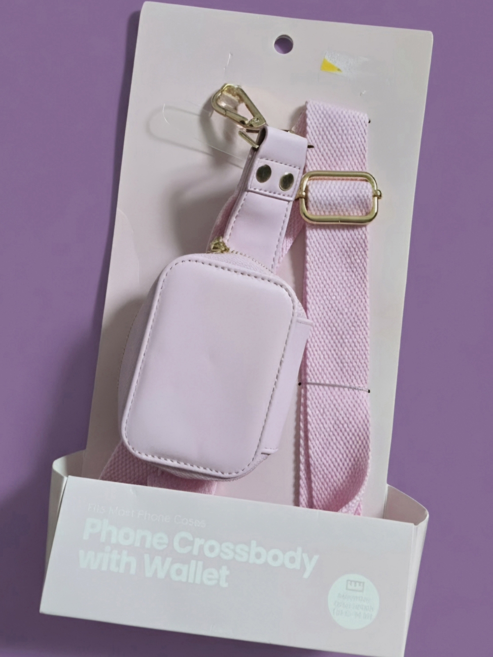 Unbranded Pink Crossbody Phone Case with Wallet and Adjustable Strap